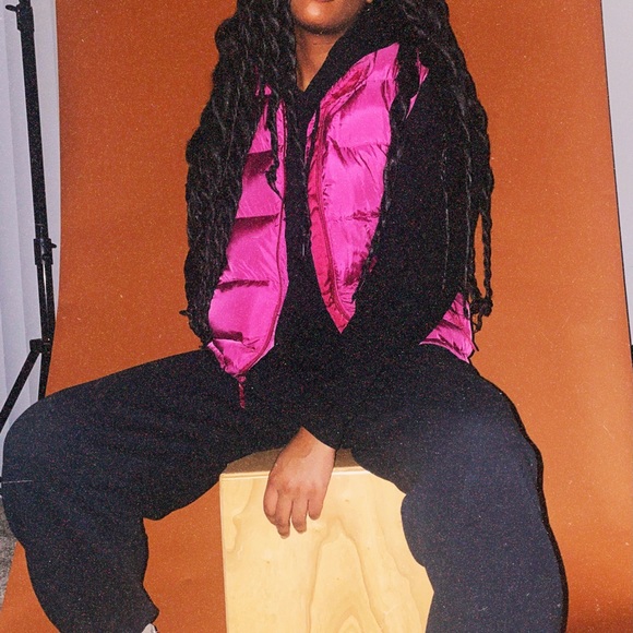 Lands' End Jackets & Blazers - Pink Puffer Vest